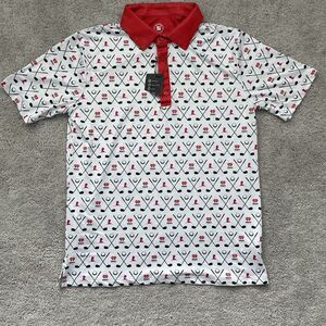 Coby Stevens Mens Golf Club Print Polo Shirt Size Medium Iheart Radio